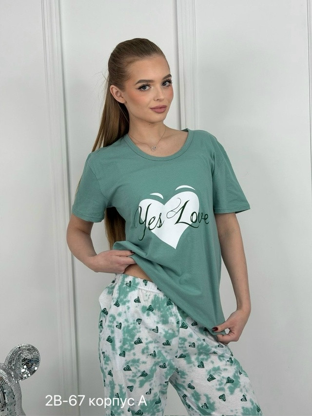 пижама зеленая
