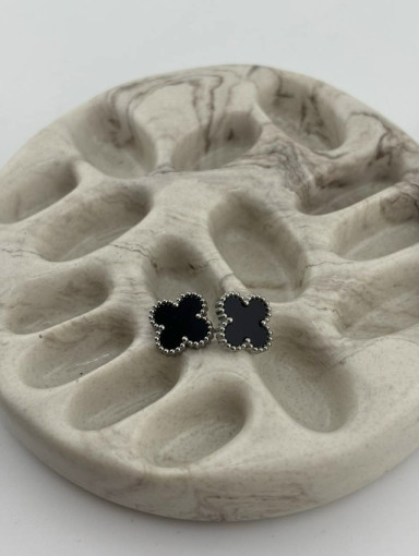 🤍 Серьги-пусеты с клевером САДОВОД официальный интернет-каталог