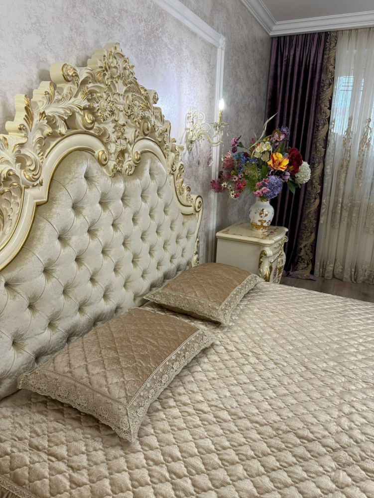 Покрывало на кровать с воланами с двух сторон и с двумя наволочками купить в Интернет-магазине Садовод База - цена 4100 руб Садовод интернет-каталог