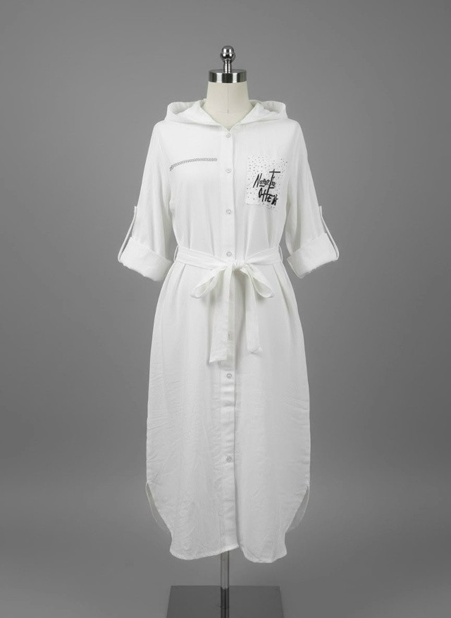 Удлиненная рубашка с капюшоном — это база, которая должна быть в гардеробе каждой купить в Интернет-магазине Садовод База - цена 450 руб Садовод интернет-каталог