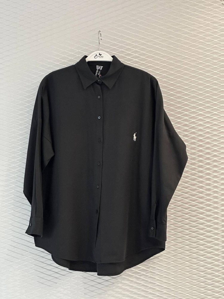 Женская рубашка черная купить в Интернет-магазине Садовод База - цена 1700 руб Садовод интернет-каталог
