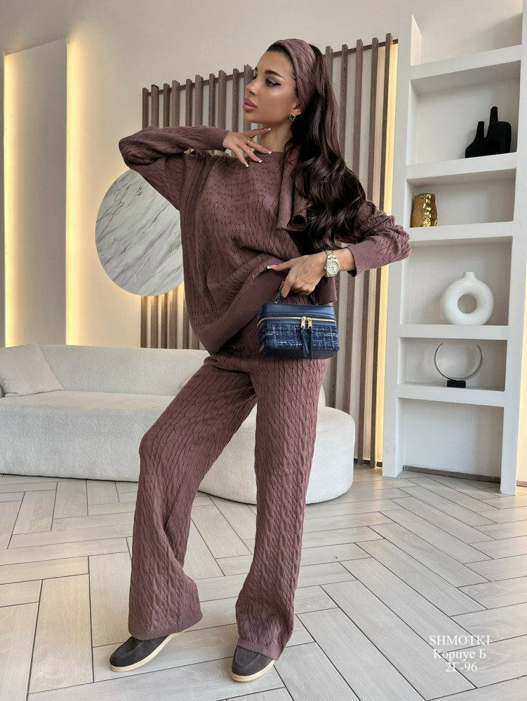 самые крутые костюмы вязаный с шарфом купить в Интернет-магазине Садовод База - цена 1900 руб Садовод интернет-каталог