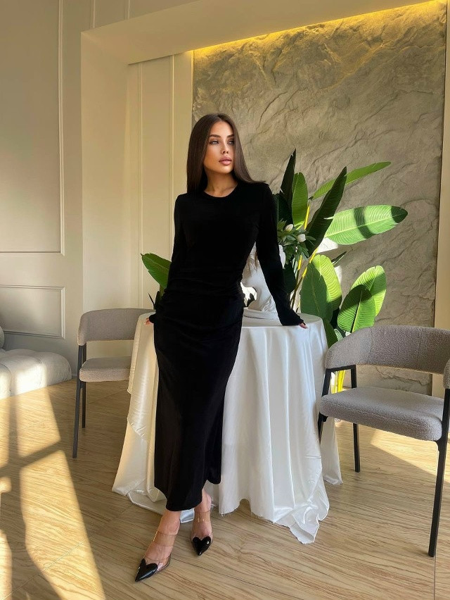 Платье черное купить в Интернет-магазине Садовод База - цена 500 руб Садовод интернет-каталог