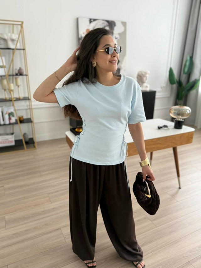 Женская футболка голубая купить в Интернет-магазине Садовод База - цена 1000 руб Садовод интернет-каталог