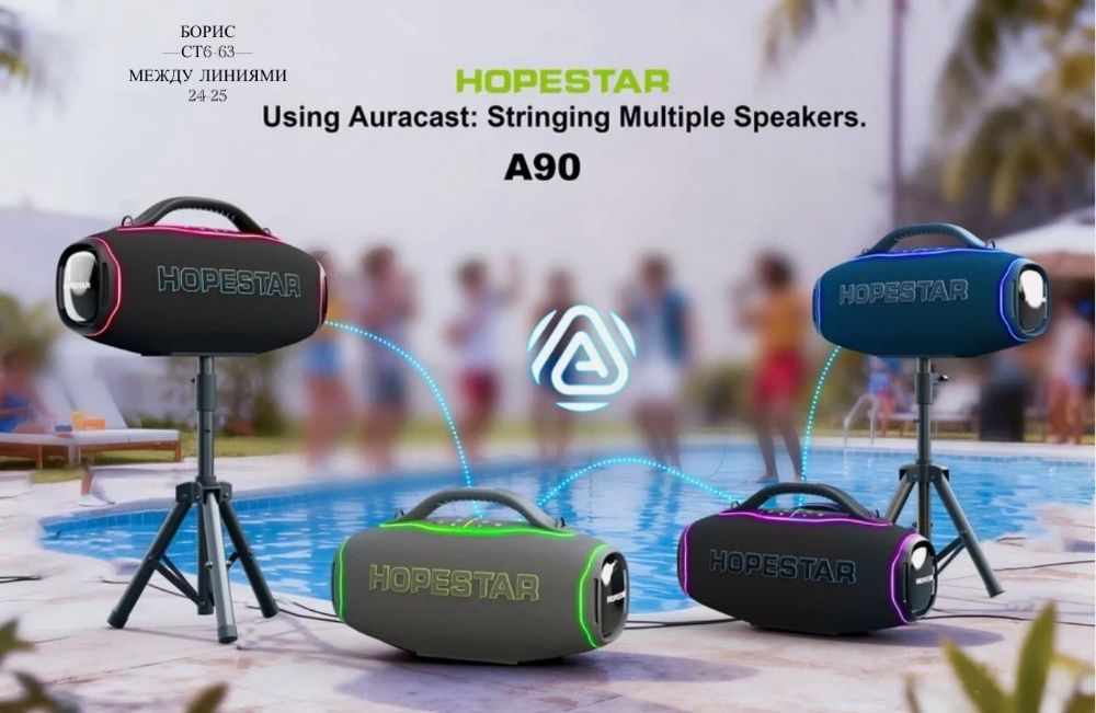 Портативная беспроводная АТМОСФЕРНАЯ колонка HOPESTAR A90 7​00 ВТ 🔷 купить в Интернет-магазине Садовод База - цена 21000 руб Садовод интернет-каталог