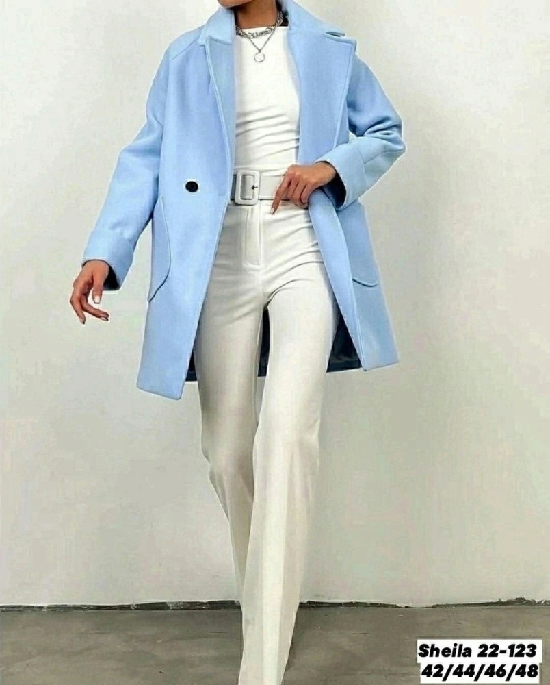 Женское пальто голубое купить в Интернет-магазине Садовод База - цена 1299 руб Садовод интернет-каталог