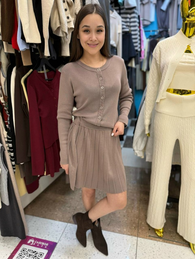 Женский костюм коричневый купить в Интернет-магазине Садовод База - цена 1500 руб Садовод интернет-каталог