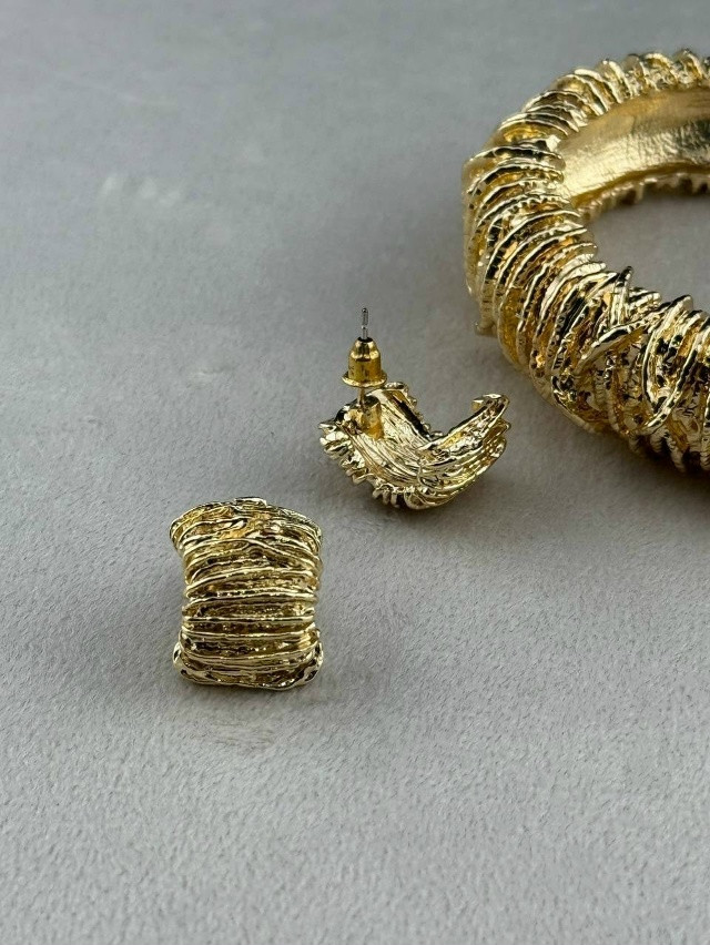 Серьги «Мятые» купить в Интернет-магазине Садовод База - цена 150 руб Садовод интернет-каталог