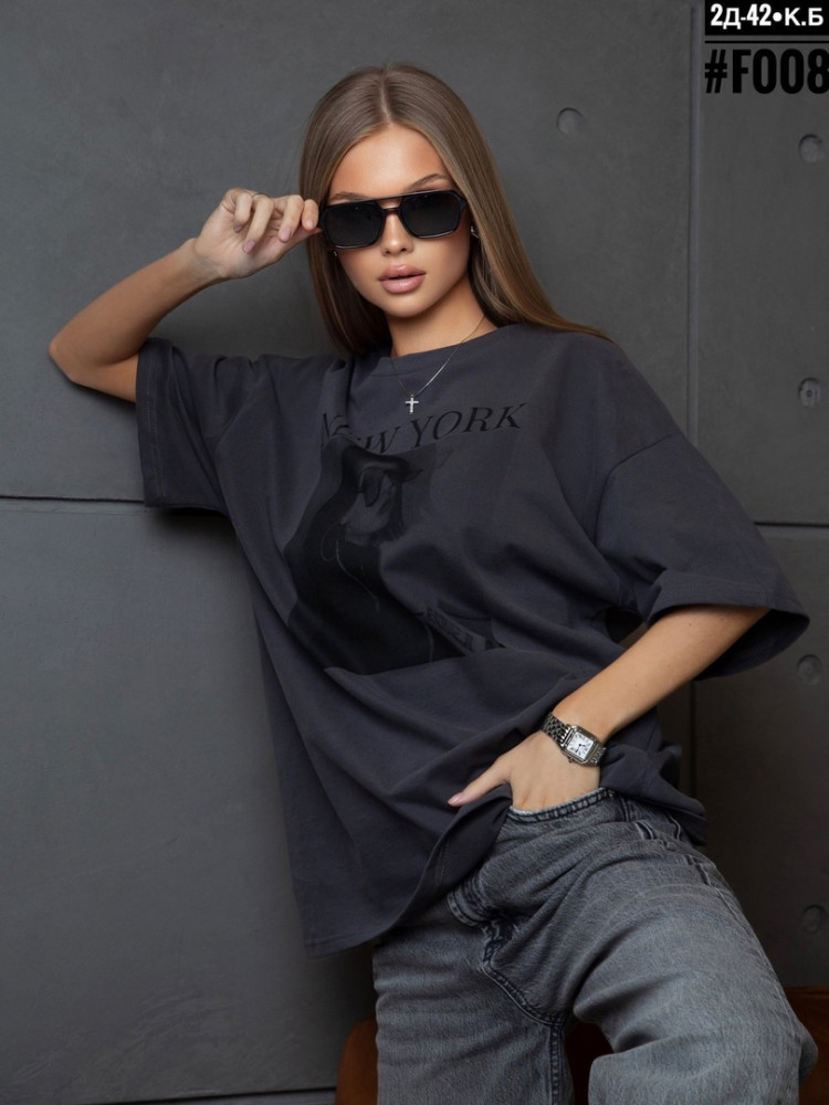 Женская футболка темно-серая купить в Интернет-магазине Садовод База - цена 1200 руб Садовод интернет-каталог