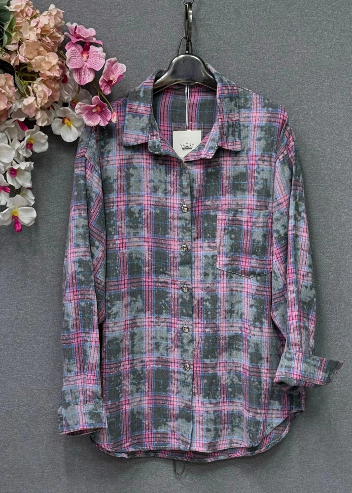 Женская рубашка фиолетовая купить в Интернет-магазине Садовод База - цена 1100 руб Садовод интернет-каталог