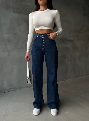 💫Синие джинсы с пуговицами на ширинке🤩 САДОВОД официальный интернет-каталог