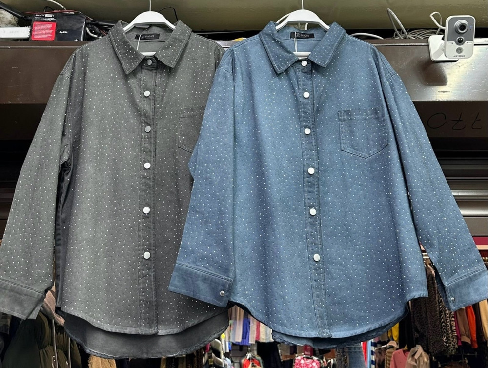 Женская рубашка синяя купить в Интернет-магазине Садовод База - цена 2100 руб Садовод интернет-каталог