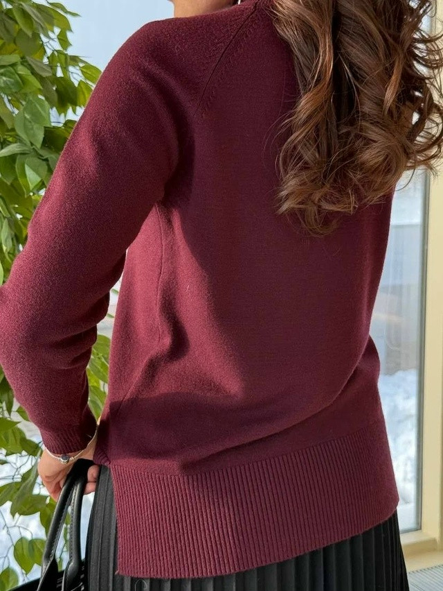 Джемпер бордовый купить в Интернет-магазине Садовод База - цена 1300 руб Садовод интернет-каталог