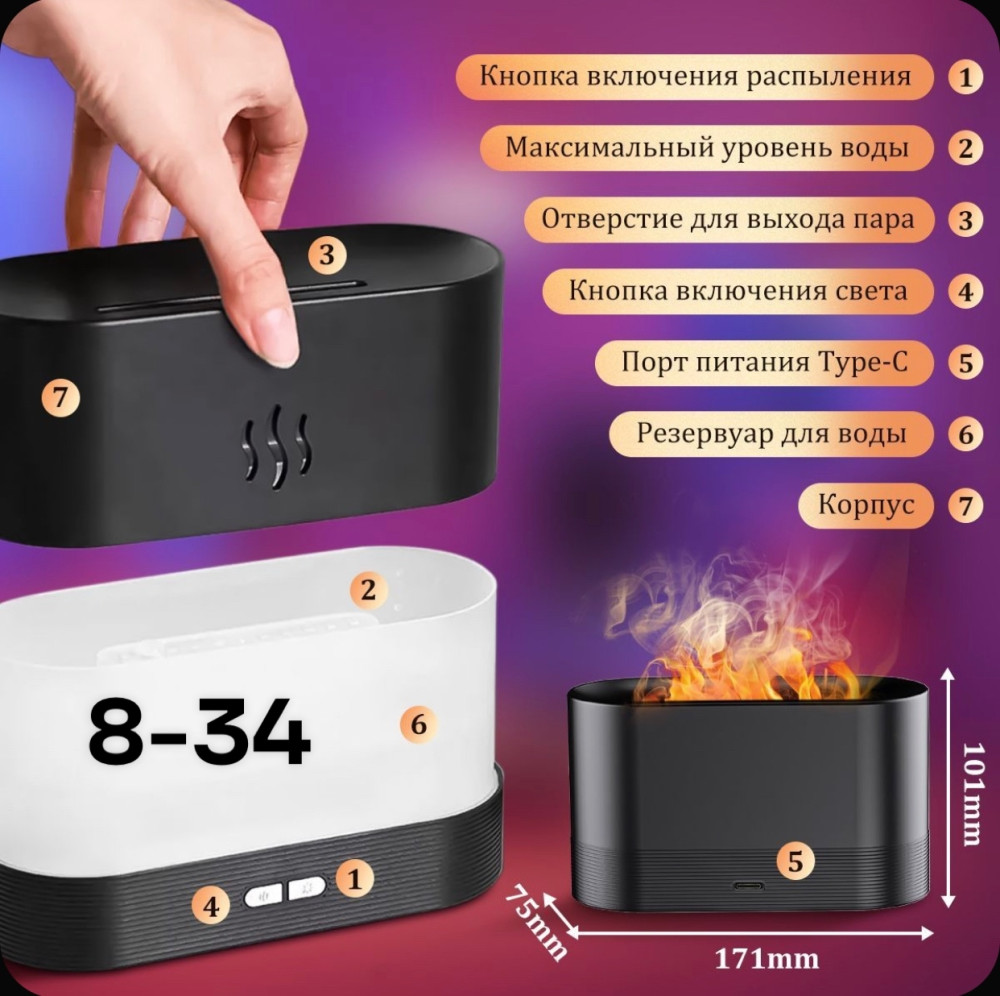 Увлажнитель воздуха для дома с подсветкой купить в Интернет-магазине Садовод База - цена 399 руб Садовод интернет-каталог