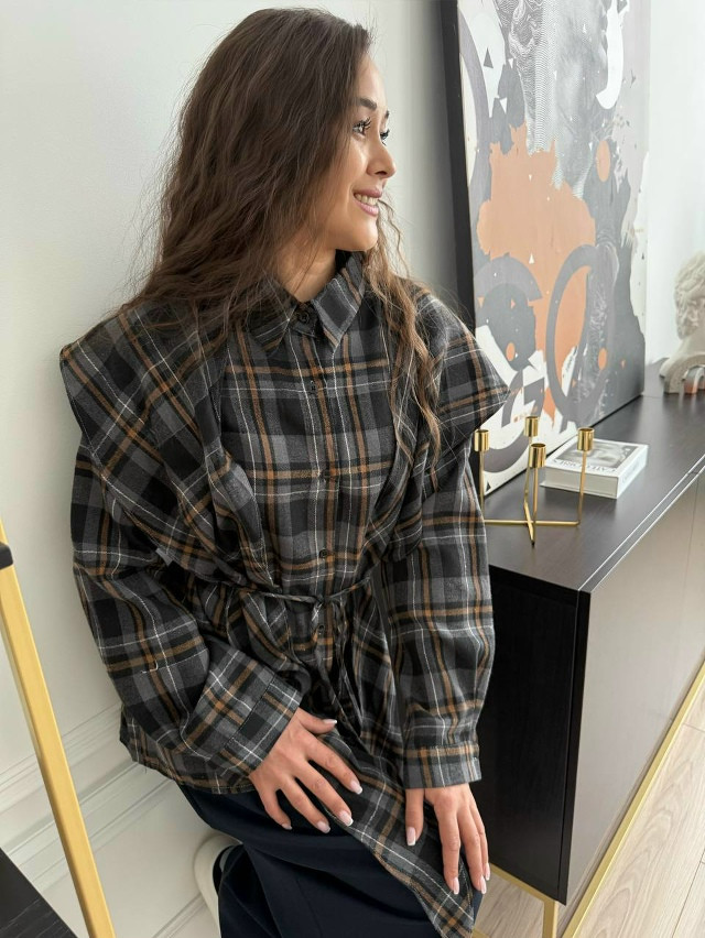 Женская рубашка темно-серая купить в Интернет-магазине Садовод База - цена 1300 руб Садовод интернет-каталог