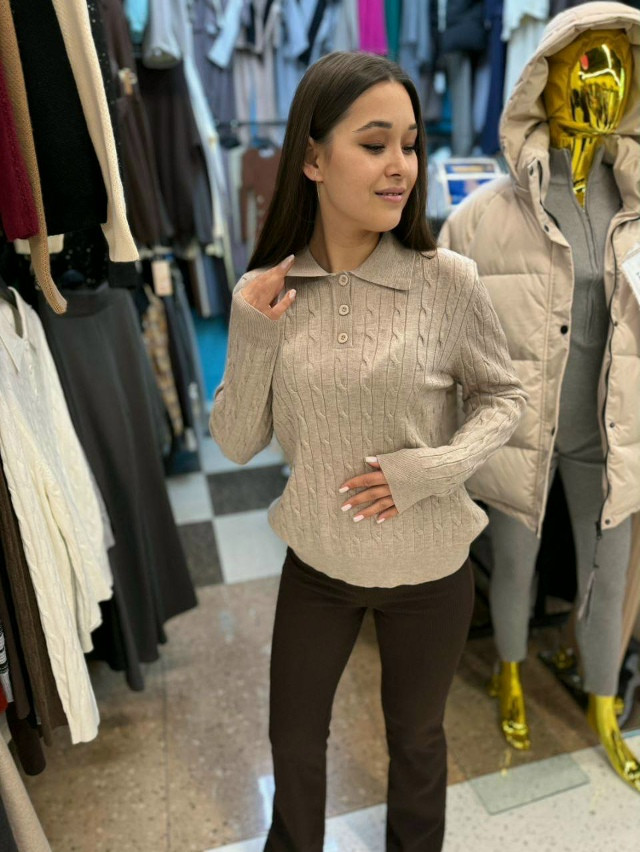 Женская кофта бежевая купить в Интернет-магазине Садовод База - цена 1200 руб Садовод интернет-каталог