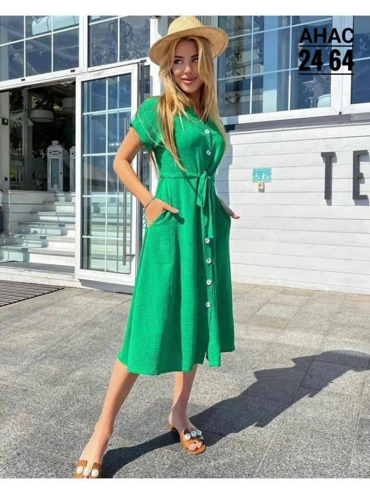 Платье зеленое купить в Интернет-магазине Садовод База - цена 650 руб Садовод интернет-каталог