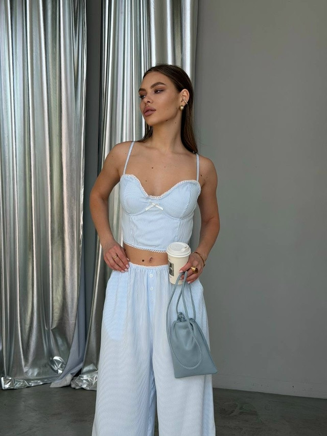 Женский костюм голубой купить в Интернет-магазине Садовод База - цена 2100 руб Садовод интернет-каталог