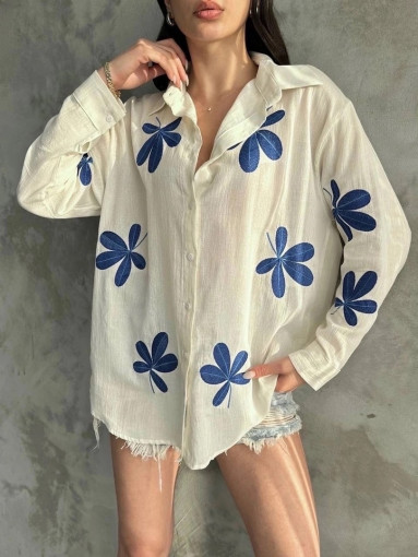 стильные рубашки из легкой хлопковой ткани, с вышивкой САДОВОД официальный интернет-каталог