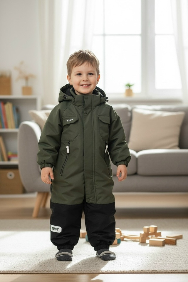 Детский комбинезон зеленый