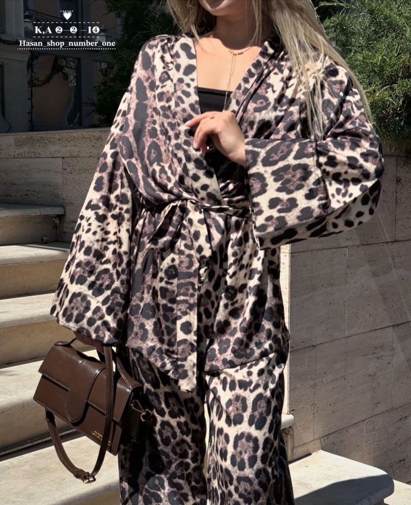 Леопардовый костюм в стиле кимоно ❤️‍🔥 купить в Интернет-магазине Садовод База - цена 1300 руб Садовод интернет-каталог