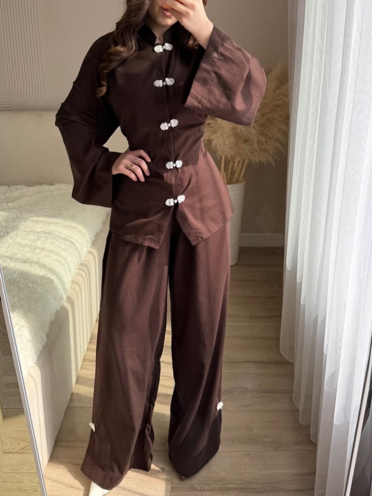 Женский костюм коричневый купить в Интернет-магазине Садовод База - цена 2400 руб Садовод интернет-каталог