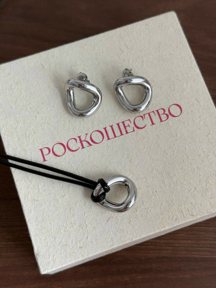 ⭐️ Комплект украшений: серьги + колье купить в Интернет-магазине Садовод База - цена 400 руб Садовод интернет-каталог