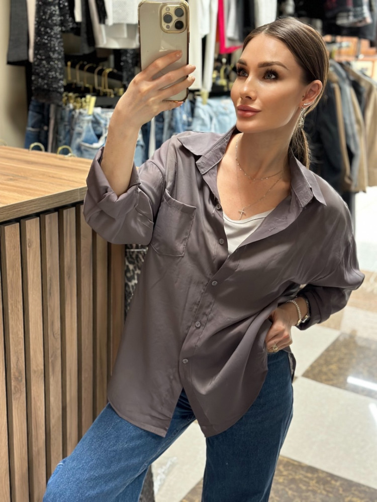 Женская рубашка коричневая купить в Интернет-магазине Садовод База - цена 900 руб Садовод интернет-каталог