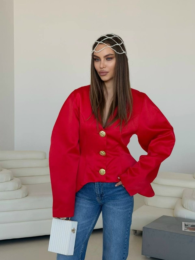Женский пиджак красный купить в Интернет-магазине Садовод База - цена 2100 руб Садовод интернет-каталог