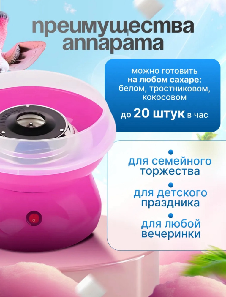 Аппарат для приготовления сахарной ваты купить в Интернет-магазине Садовод База - цена 750 руб Садовод интернет-каталог