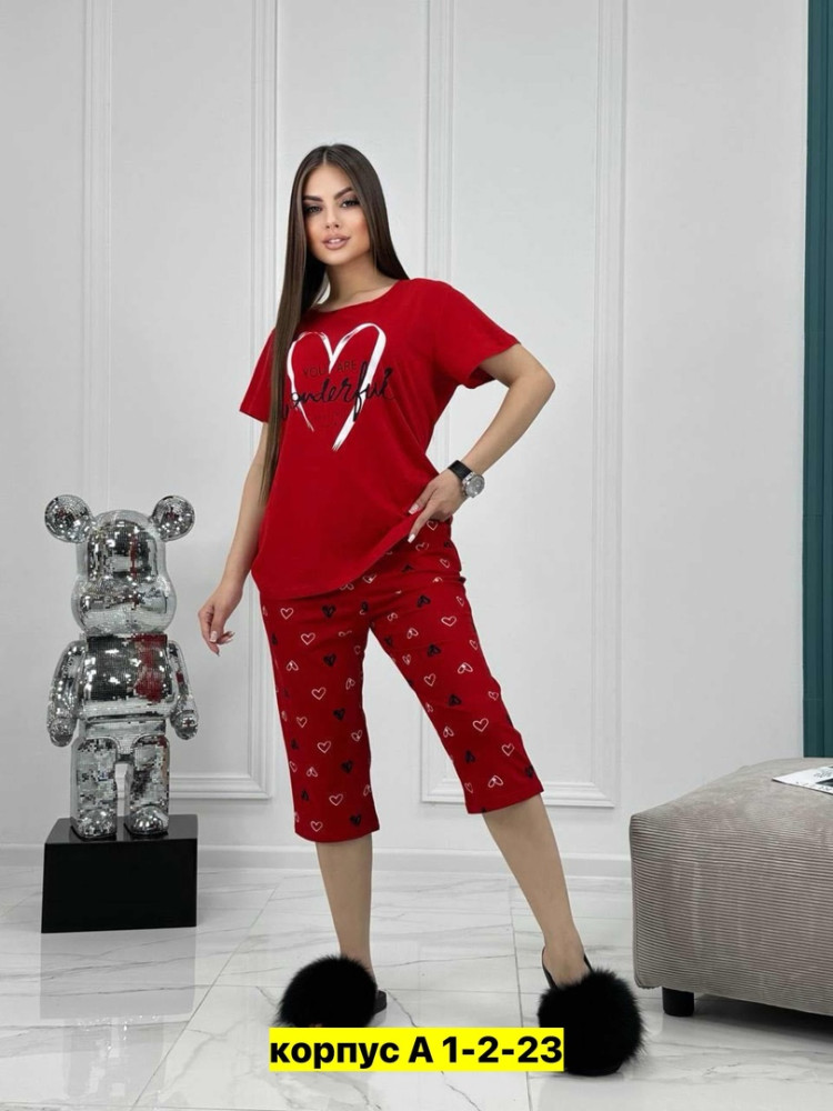 Пижама красная купить в Интернет-магазине Садовод База - цена 400 руб Садовод интернет-каталог