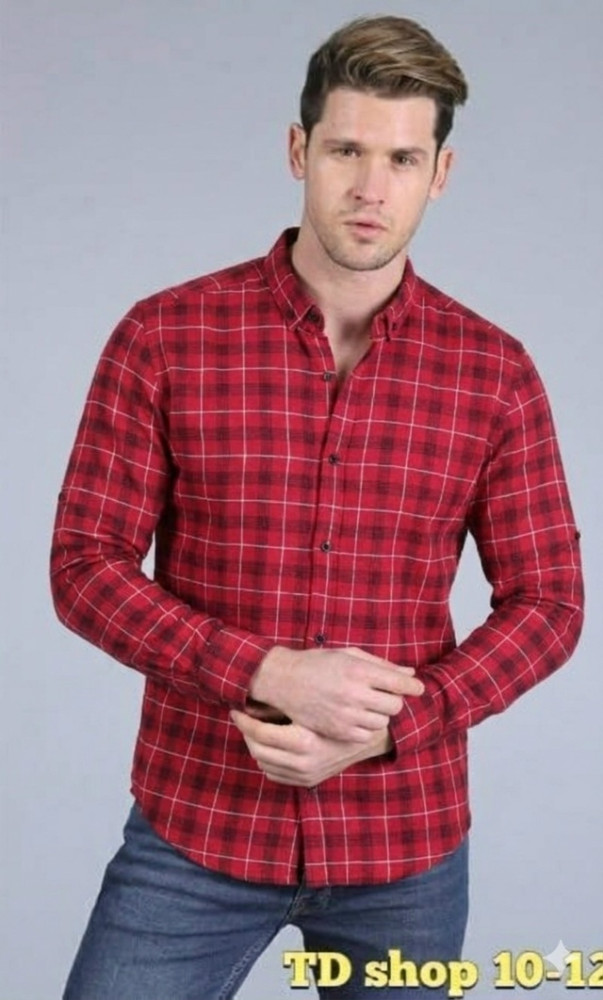Мужская рубашка красная купить в Интернет-магазине Садовод База - цена 500 руб Садовод интернет-каталог