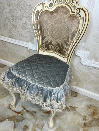 Сидушки на стулья на прорезиненной основе с завязками к спинке стула САДОВОД официальный интернет-каталог