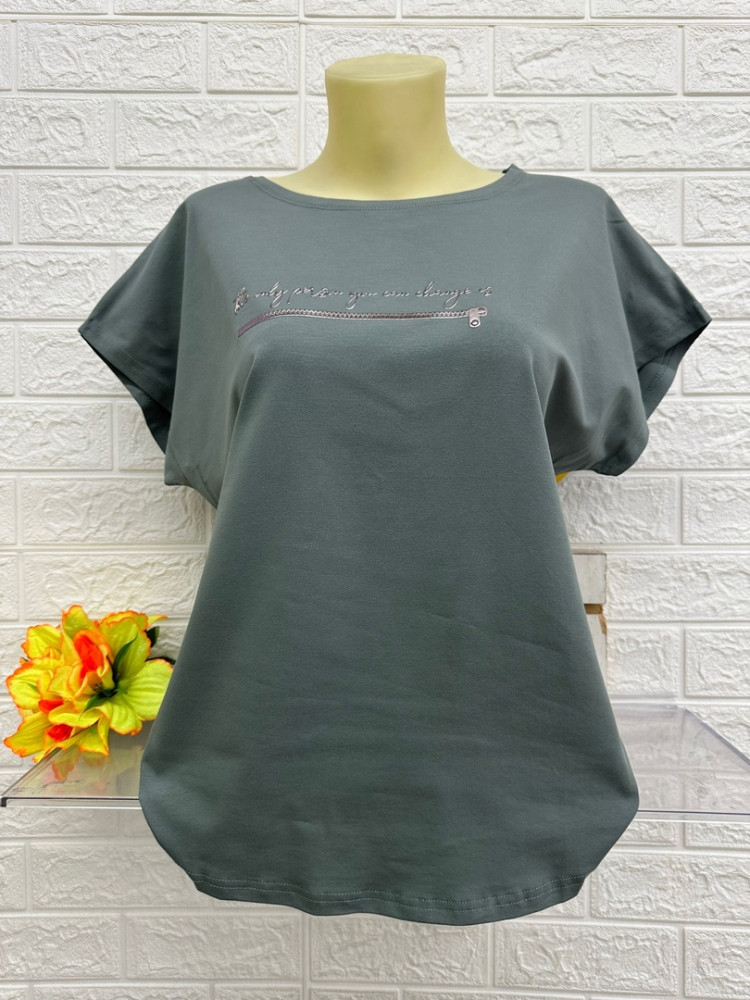 Женская футболка зеленая купить в Интернет-магазине Садовод База - цена 450 руб Садовод интернет-каталог