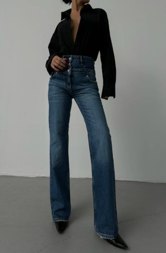 Джинсы с высокой талией на трех пуговицах 🥰, фото реальное😍 🤩 САДОВОД официальный интернет-каталог