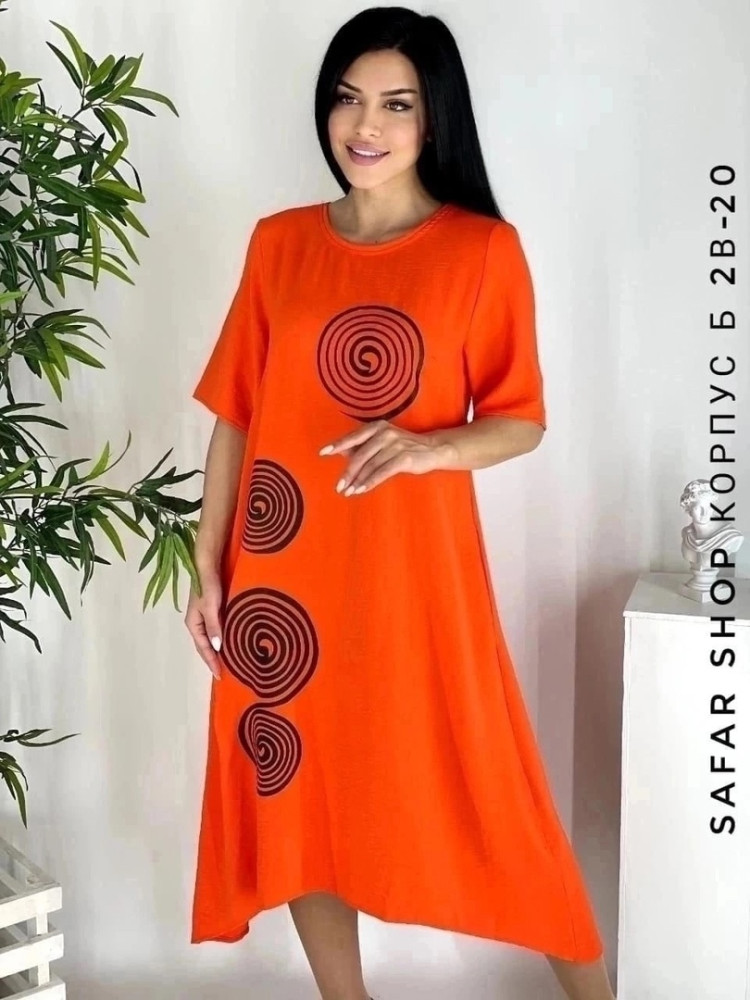Платье оранжевое купить в Интернет-магазине Садовод База - цена 750 руб Садовод интернет-каталог