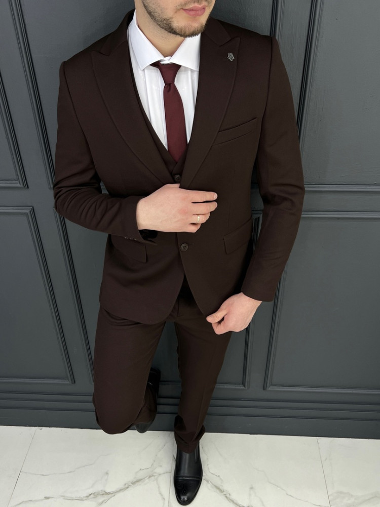 Мужской костюм коричневый купить в Интернет-магазине Садовод База - цена 10000 руб Садовод интернет-каталог