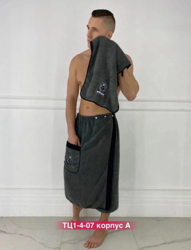 Набор для бани и сауны, выполненный из микрофибры, состоит из килта и полотенца САДОВОД официальный интернет-каталог