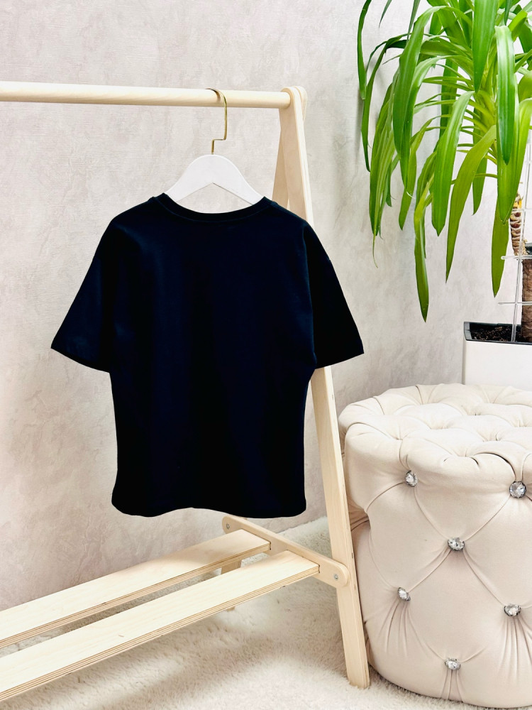 Детская футболка черная купить в Интернет-магазине Садовод База - цена 650 руб Садовод интернет-каталог