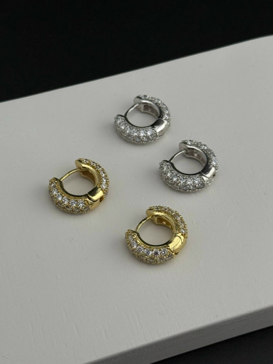 🩷 Серьги-конго инкрустированные фианитами САДОВОД официальный интернет-каталог