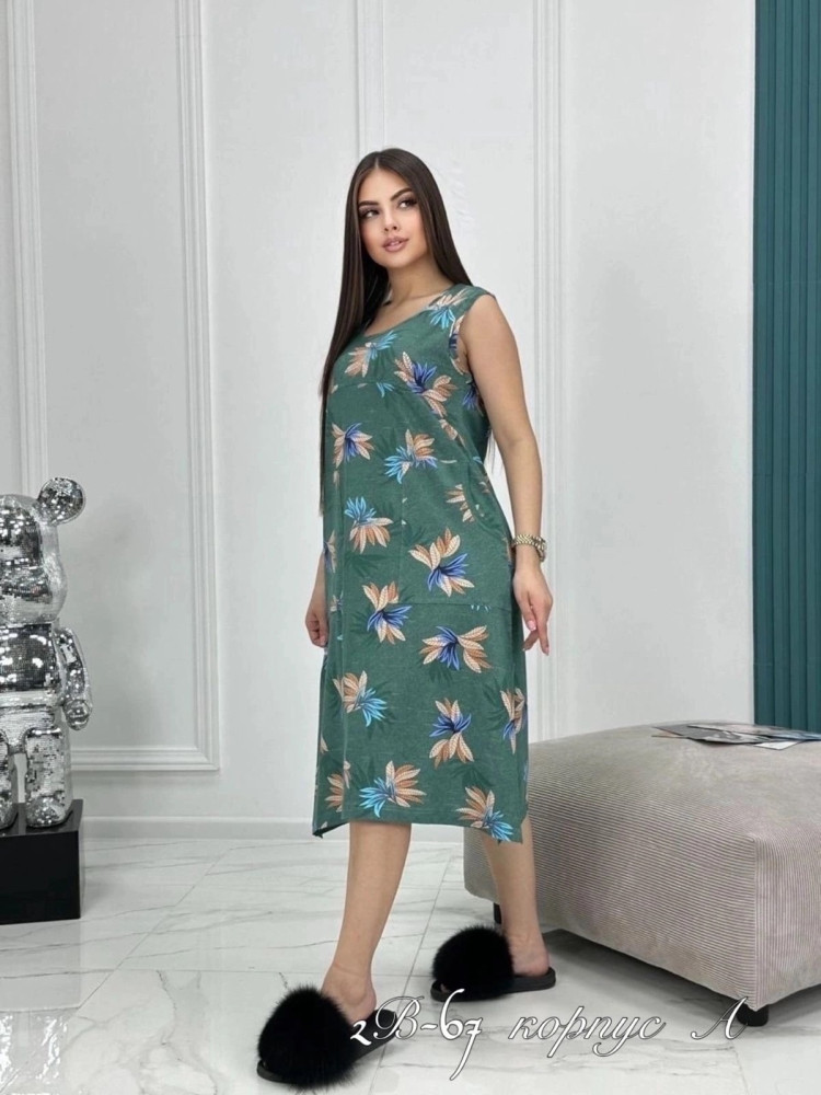 сарафан зеленый
