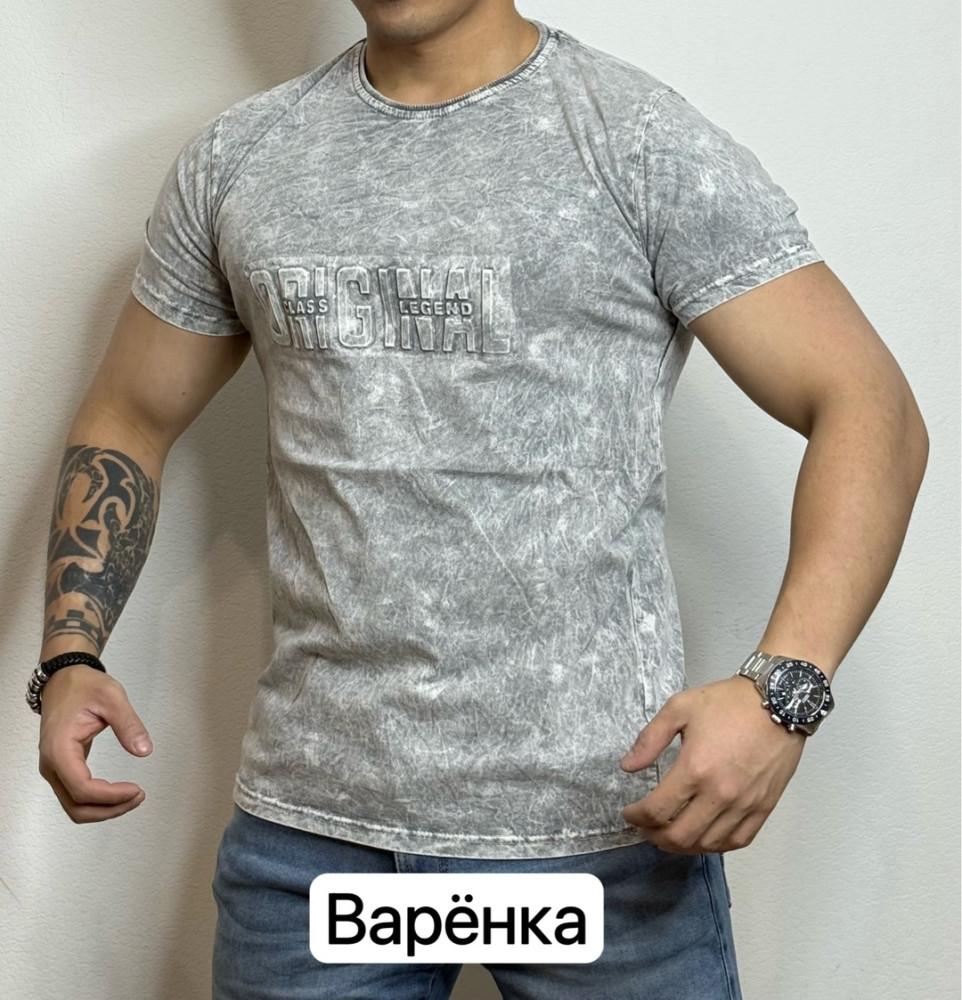Футболка для мужчин великан, вареный хлопок купить в Интернет-магазине Садовод База - цена 500 руб Садовод интернет-каталог