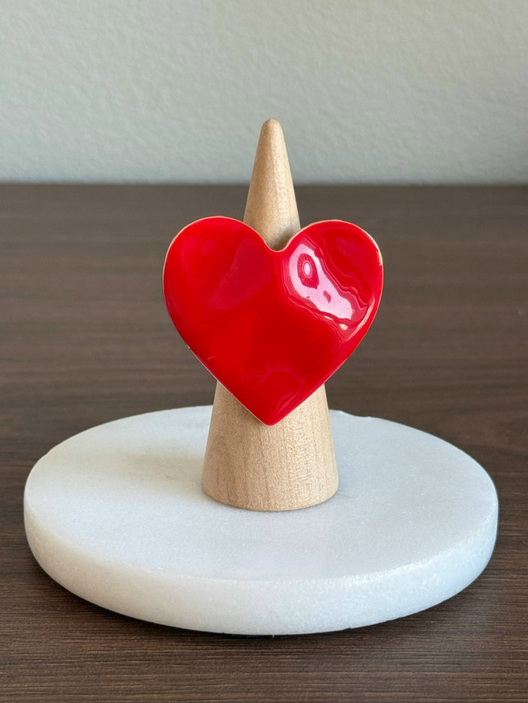 ❤️ Массивные кольцо в форме сердца купить в Интернет-магазине Садовод База - цена 350 руб Садовод интернет-каталог