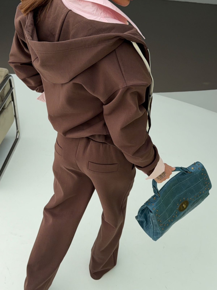 Спортивный женский костюм коричневый купить в Интернет-магазине Садовод База - цена 5300 руб Садовод интернет-каталог