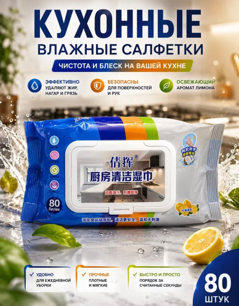 Влажные салфетки для кухни купить в Интернет-магазине Садовод База - цена 100 руб Садовод интернет-каталог