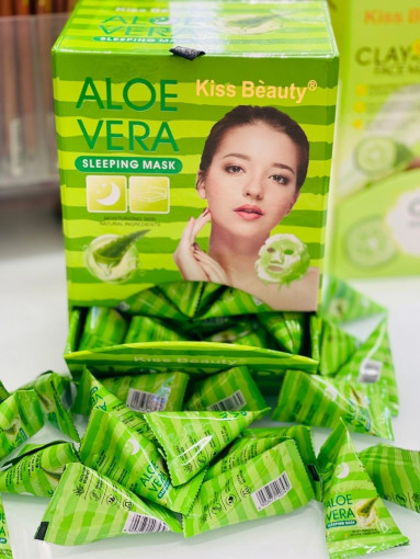 🌵🌵🌵 Маска для лица с экстрактом алоэ в треугольниках Kiss Beauty Aloe Vera Sleeping Mask 1шт 4 ml САДОВОД официальный интернет-каталог