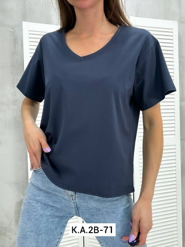 Женская футболка темно-синяя купить в Интернет-магазине Садовод База - цена 350 руб Садовод интернет-каталог