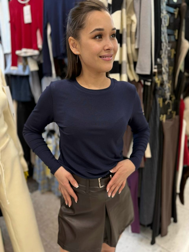 Лонгслив синий купить в Интернет-магазине Садовод База - цена 850 руб Садовод интернет-каталог