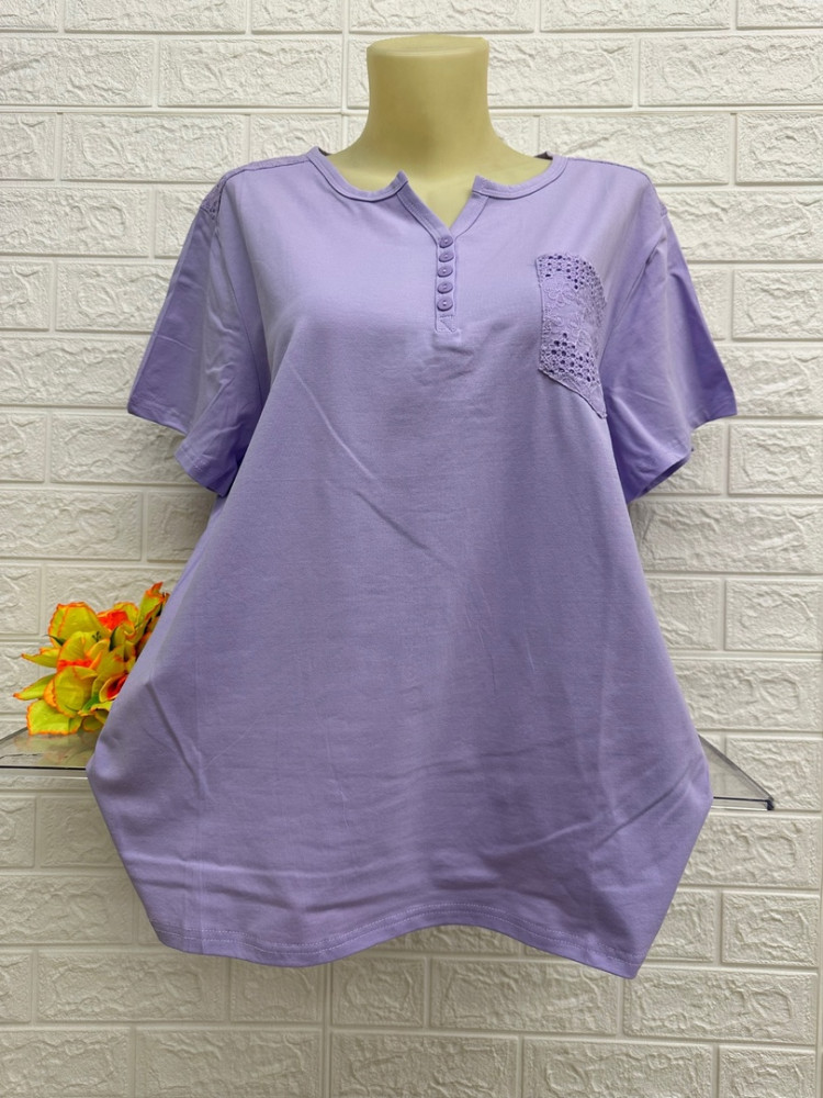 Женская футболка фиолетовая купить в Интернет-магазине Садовод База - цена 650 руб Садовод интернет-каталог