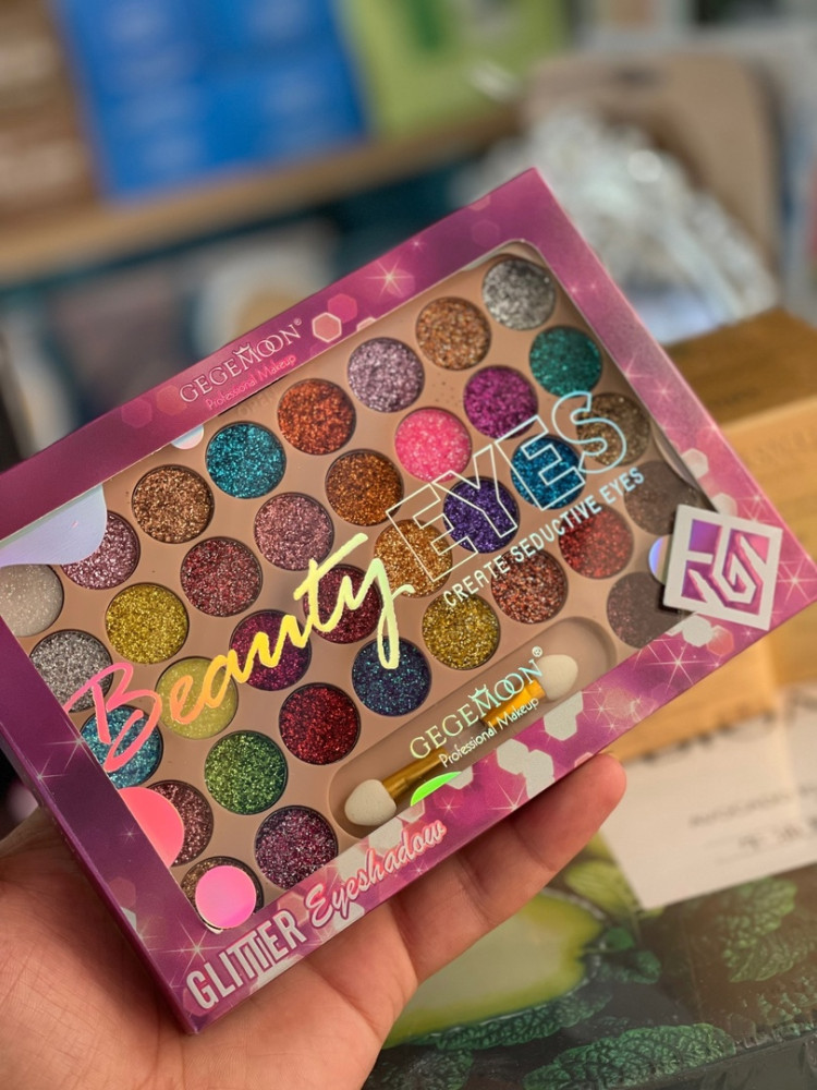 ☑️Тени для век  36 Color Palette Extra Shimmer Gel Glitter Eyeshadow купить в Интернет-магазине Садовод База - цена 150 руб Садовод интернет-каталог